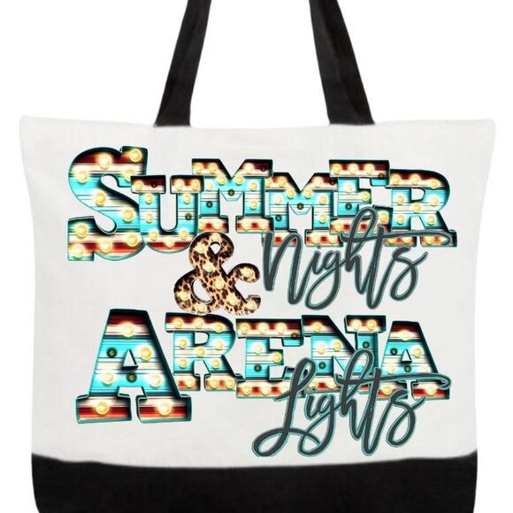 Summer Nights and Arena Lights Canvas Tote Bag - Picture 2 of 2